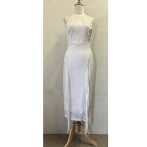 Blessed Are The Meek Primitive Fringe Midi Dress